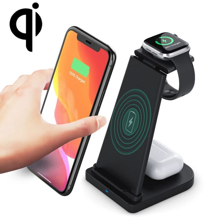 HQ-UD21 3 in 1 Folding Mobile Phone Watch Multi-Function Charging Stand Wireless Charger for iPhones & Apple Watch & Airpods