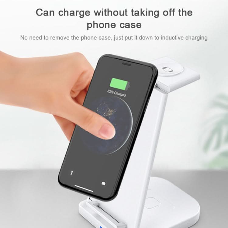 HQ-UD21 3 in 1 Folding Mobile Phone Watch Multi-Function Charging Stand Wireless Charger for iPhones & Apple Watch & Airpods