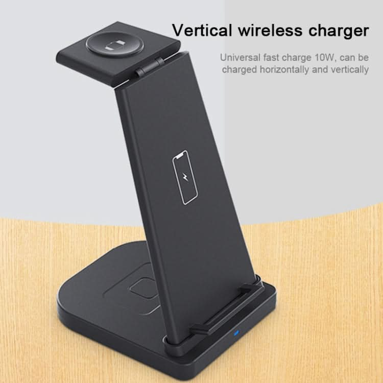 HQ-UD21 3 in 1 Folding Mobile Phone Watch Multi-Function Charging Stand Wireless Charger for iPhones & Apple Watch & Airpods