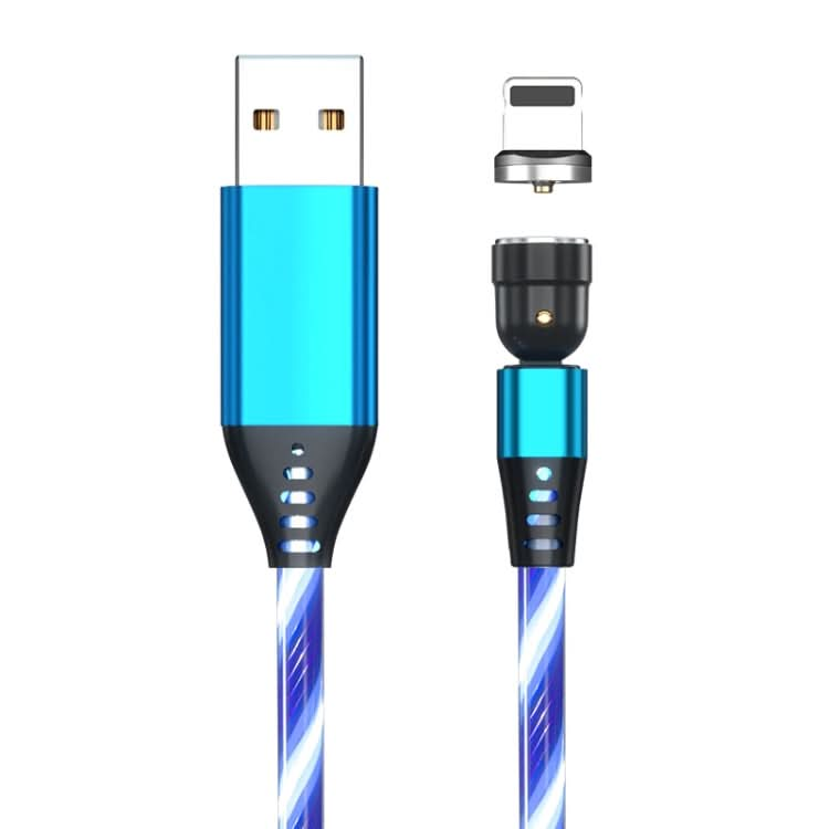 2.4A USB to 8 Pin 540 Degree Bendable Streamer Magnetic Data Cable, Cable Length: 1m