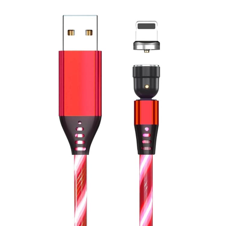 2.4A USB to 8 Pin 540 Degree Bendable Streamer Magnetic Data Cable, Cable Length: 1m