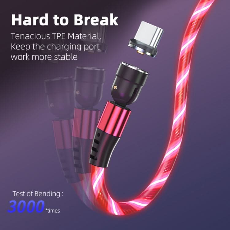 2.4A USB to 8 Pin 540 Degree Bendable Streamer Magnetic Data Cable, Cable Length: 1m