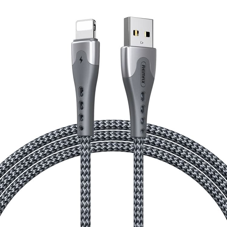 REMAX RC-150i KAWAY Series 1m 2.4A USB to 8 Pin Aluminum Alloy Braid Fast Charging Data Cable