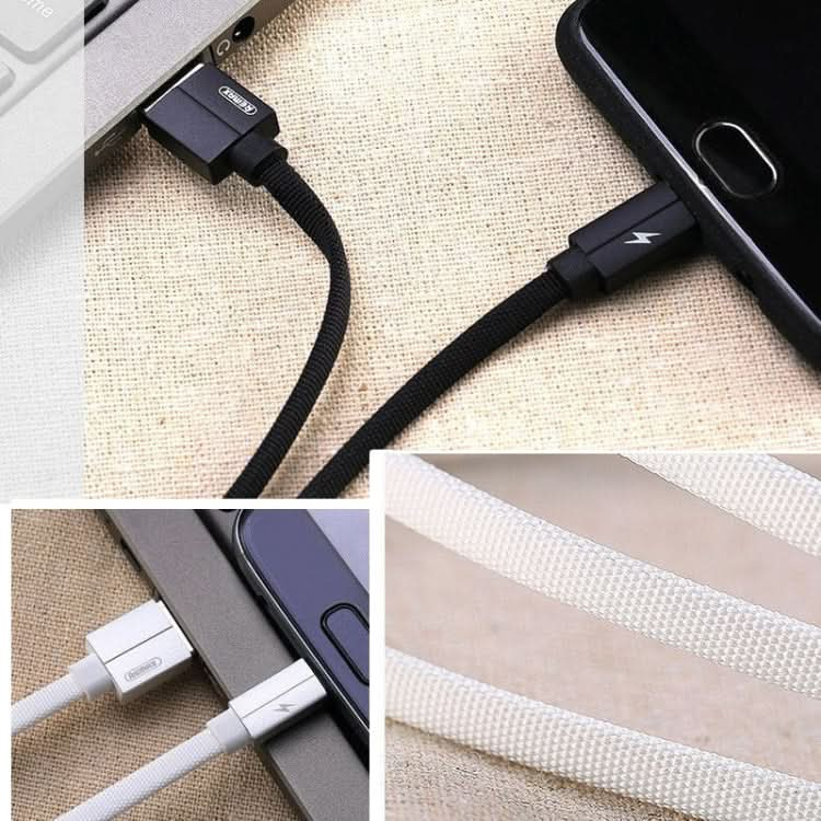 REMAX RC-094i 2m 2.4A USB to 8 Pin Aluminum Alloy Braid Fast Charging Data Cable