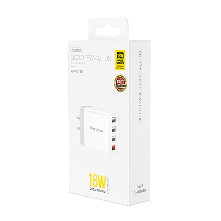 WK WP-U125 Youpin Series 18W QC3.0 4 USB Ports Fast Travel Charger, CN Plug / US Plug My Store