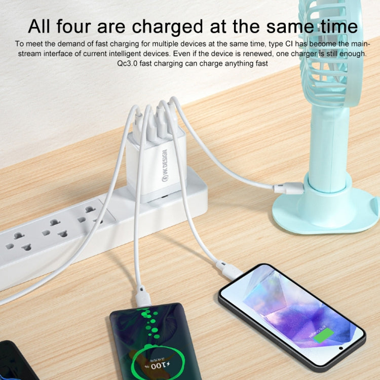 WK WP-U125 Youpin Series 18W QC3.0 4 USB Ports Fast Travel Charger, CN Plug / US Plug My Store