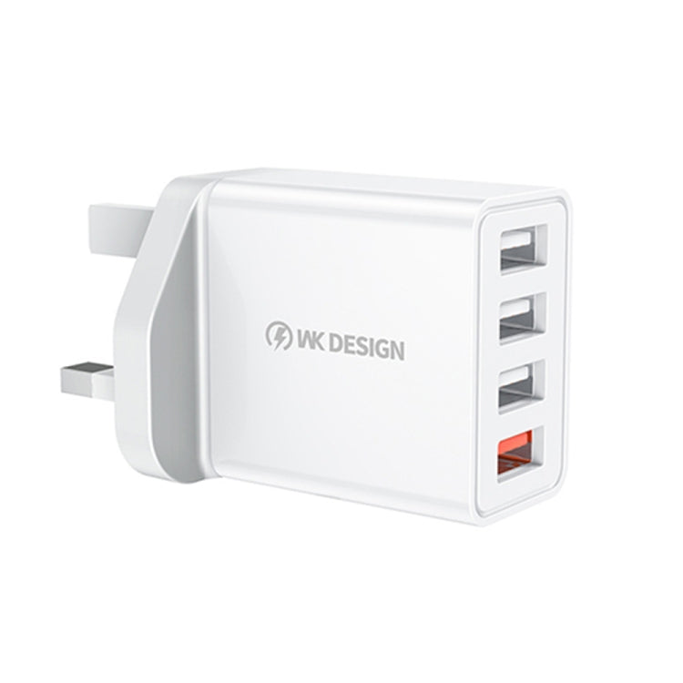 WK WP-U125 Youpin Series 18W QC3.0 4 USB Ports Fast Travel Charger, UK Plug