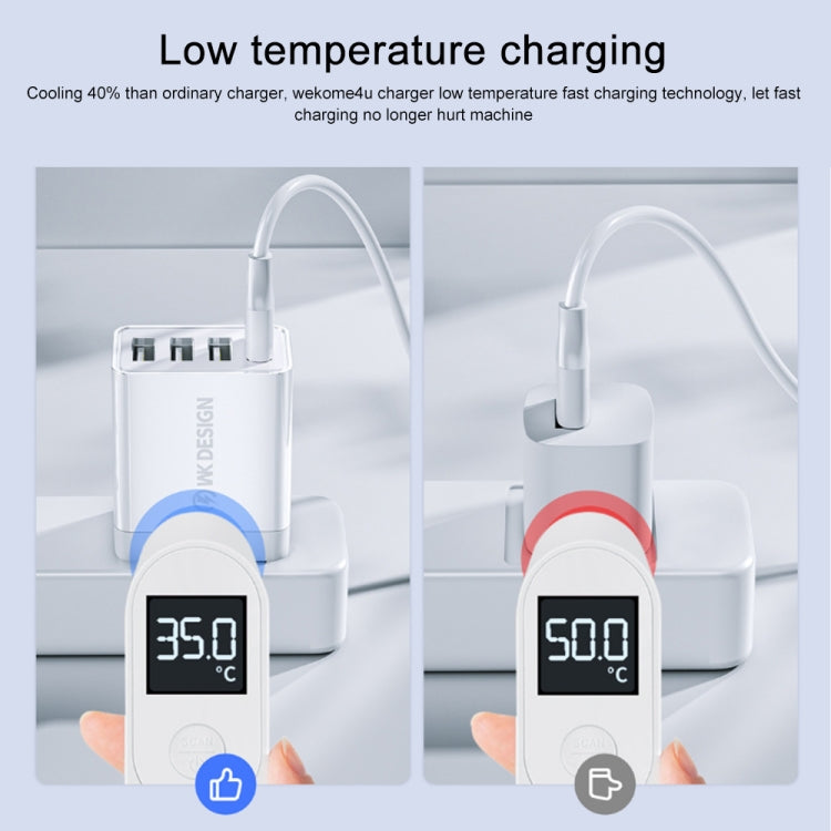 WK WP-U125 Youpin Series 18W QC3.0 4 USB Ports Fast Travel Charger, UK Plug