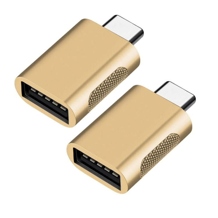 2 PCS SBT-158 USB-C / Type-C Male to USB 3.0 Female Zinc Alloy Adapter