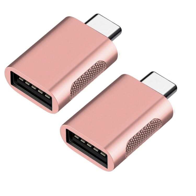 2 PCS SBT-158 USB-C / Type-C Male to USB 3.0 Female Zinc Alloy Adapter