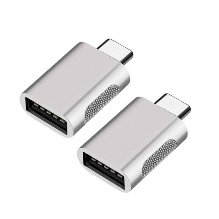 2 PCS SBT-158 USB-C / Type-C Male to USB 3.0 Female Zinc Alloy Adapter