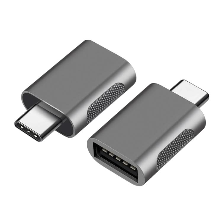 2 PCS SBT-158 USB-C / Type-C Male to USB 3.0 Female Zinc Alloy Adapter