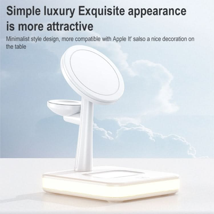 991 3 in 1 15W Electromagnetic Induction Wireless Fast Charging with 360 Degree Rotating Holder