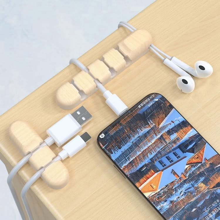 HG2715 3 PCS 5 Holes Desktop Charging Data Cable Organizer Winder