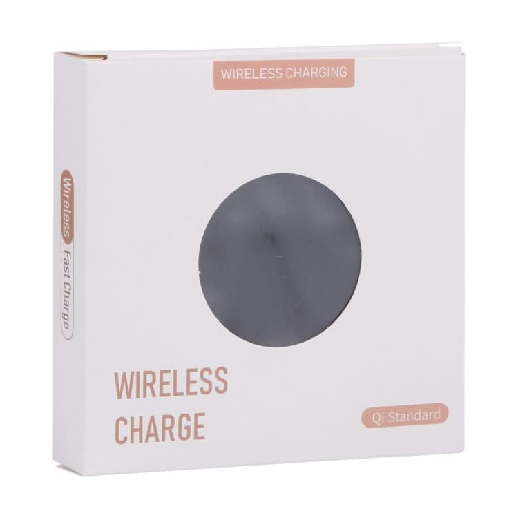 10W QI Plaid Pattern Round Plastic Wireless Charger