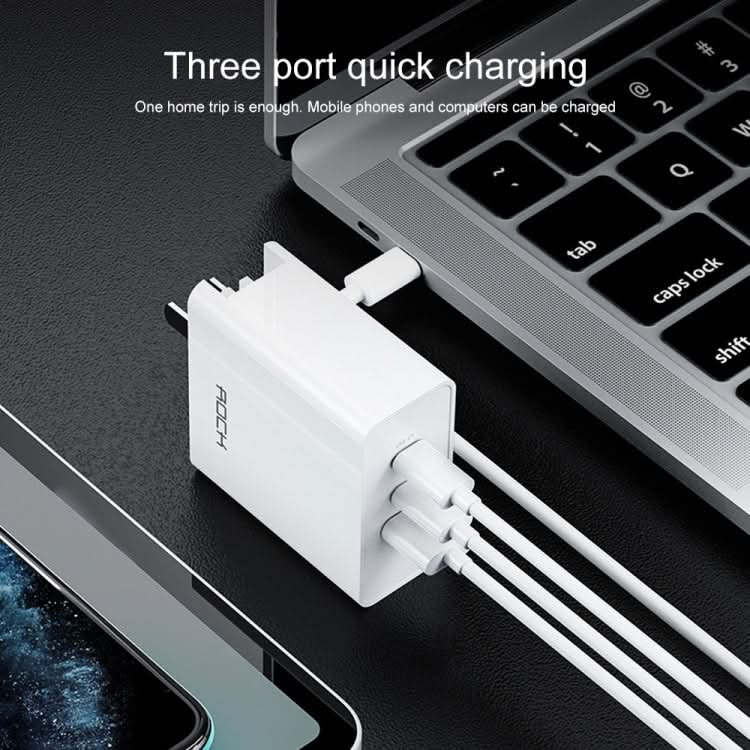 ROCK RH-PD64W T31 2C1A 65W Fast Charge Gallium Nitride Travel Charger, Specification: Single Piece, CN Plug