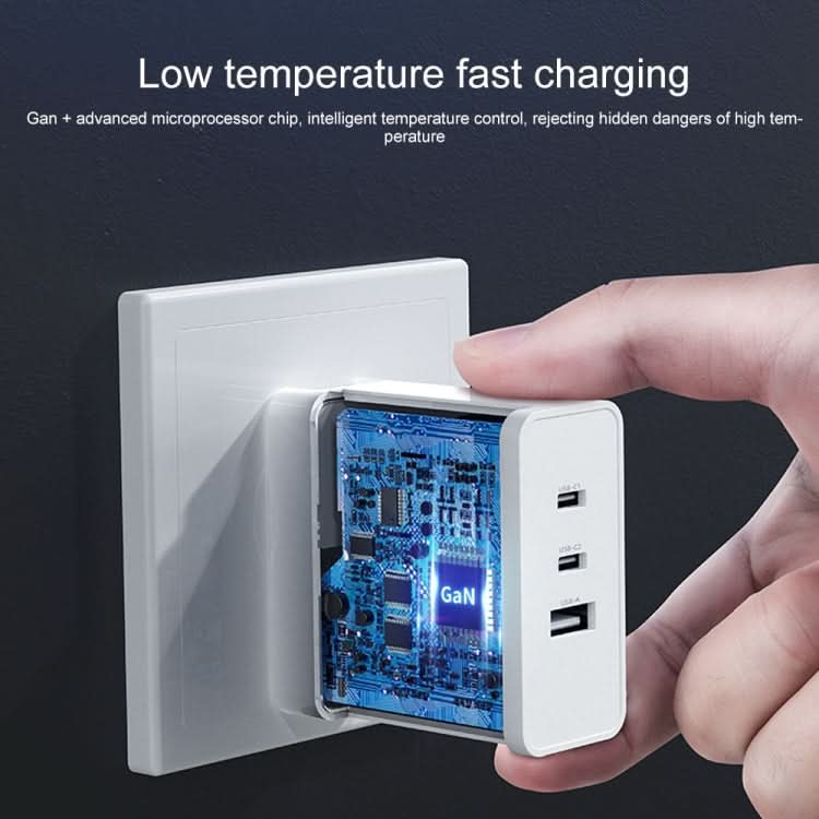 ROCK RH-PD64W T31 2C1A 65W Fast Charge Gallium Nitride Travel Charger, Specification: Set, CN Plug