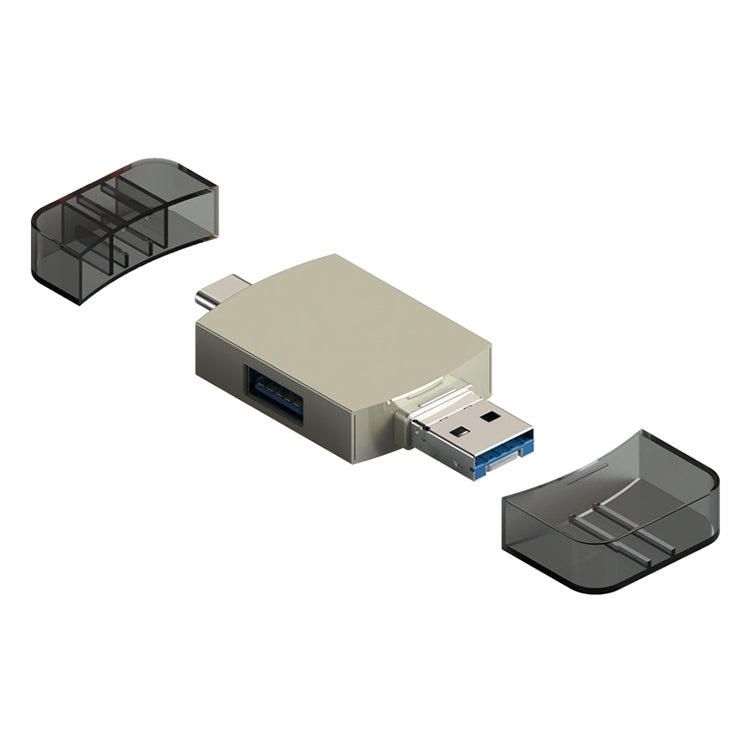 3 in 1 USB-C / Type-C to USB + 8 Pin OTG Adapter TF / SD Card Card Reader-Reluova