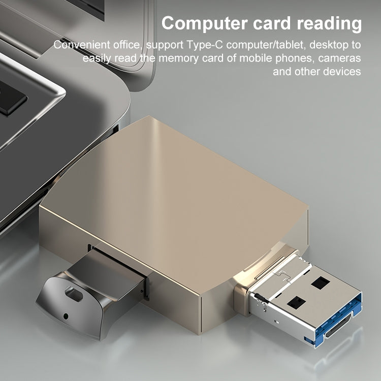 3 in 1 USB-C / Type-C to USB + 8 Pin OTG Adapter TF / SD Card Card Reader-Reluova