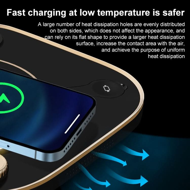 X3 15W 3 in 1 Wireless Charger, Table Lamp