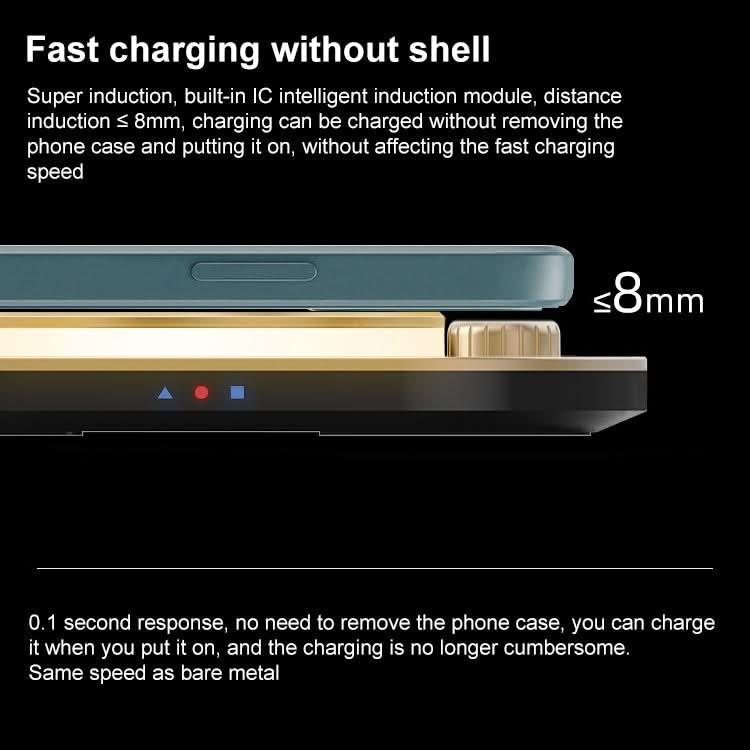 X3 15W 3 in 1 Wireless Charger, Table Lamp