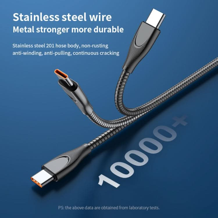 ADC-009 USB-C / Type-C to 8 Pin Zinc Alloy Hose Fast Charging Data Cable, Cable Length: 1m