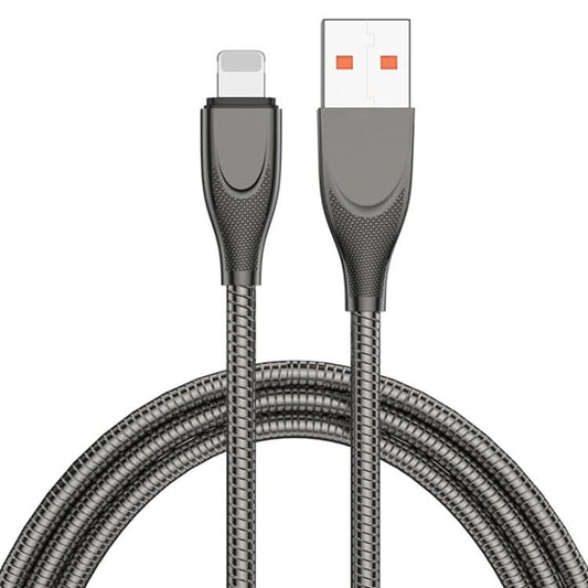 ADC-009 USB to 8 Pin Zinc Alloy Hose Fast Charging Data Cable, Cable Length: 1m