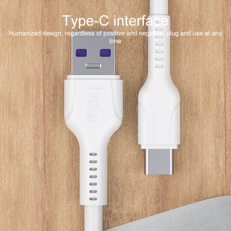 IVON CA86 5A Type-C / USB-C Super Fast Charging Data Cable, Length: 1m My Store