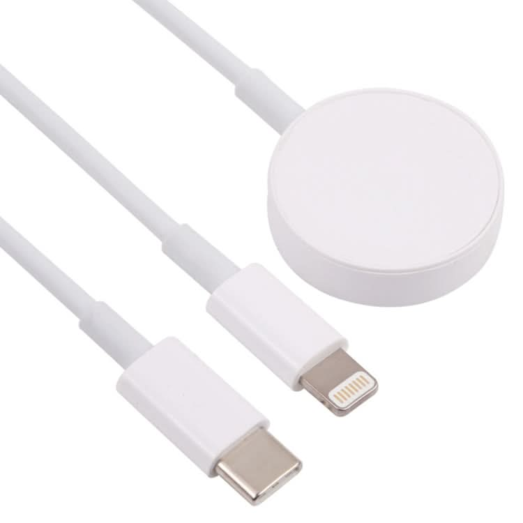 3 in 1 USB-C / Type-C to 8 Pin + USB-C / Type-C + Magnetic Watch Wireless Charger Data Cable, Cable Length: 1.2m