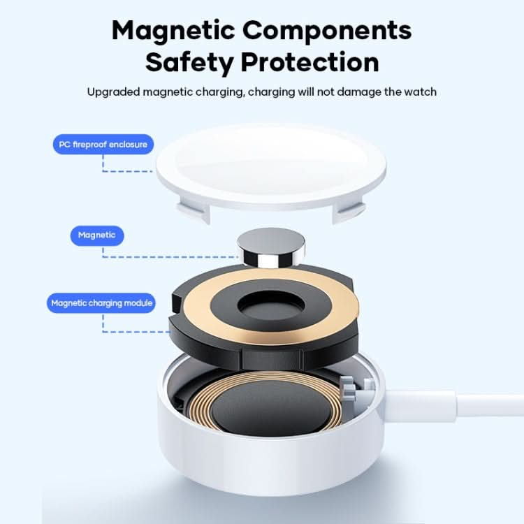 3 in 1 USB-C / Type-C to 8 Pin + USB-C / Type-C + Magnetic Watch Wireless Charger Data Cable, Cable Length: 1.2m