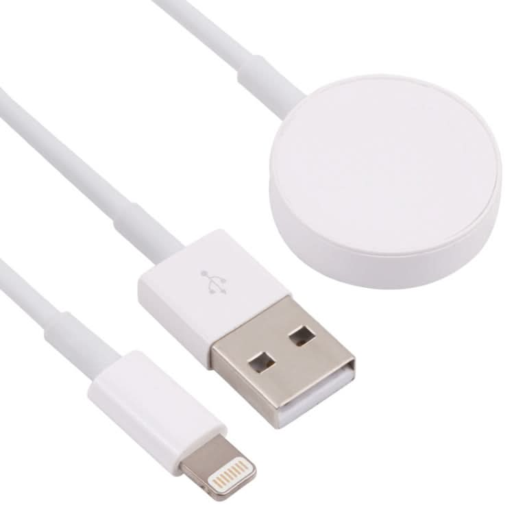 2 in 1 USB to 8 Pin + + Magnetic Watch Wireless Charger Data Cable, Cable Length: 1.2m