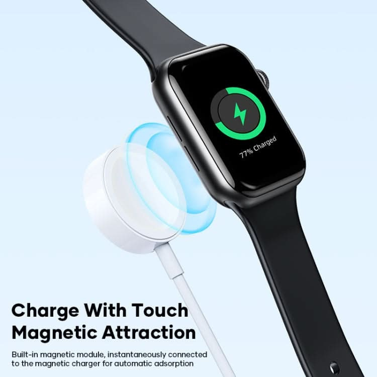 2 in 1 USB to 8 Pin + + Magnetic Watch Wireless Charger Data Cable, Cable Length: 1.2m