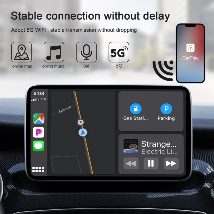 USB + USB-C / Type-C Wired to Wireless Carplay Adapter for iPhone ÎҵÄÉ̵ê