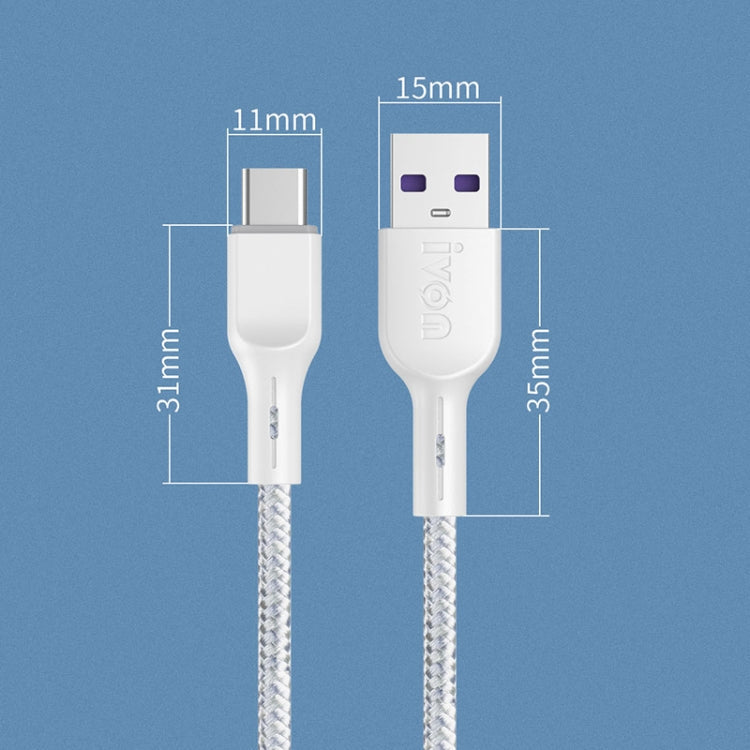 IVON CA85 Type-C / USB-C Super Fast Charging Data Cable, Length: 1m My Store