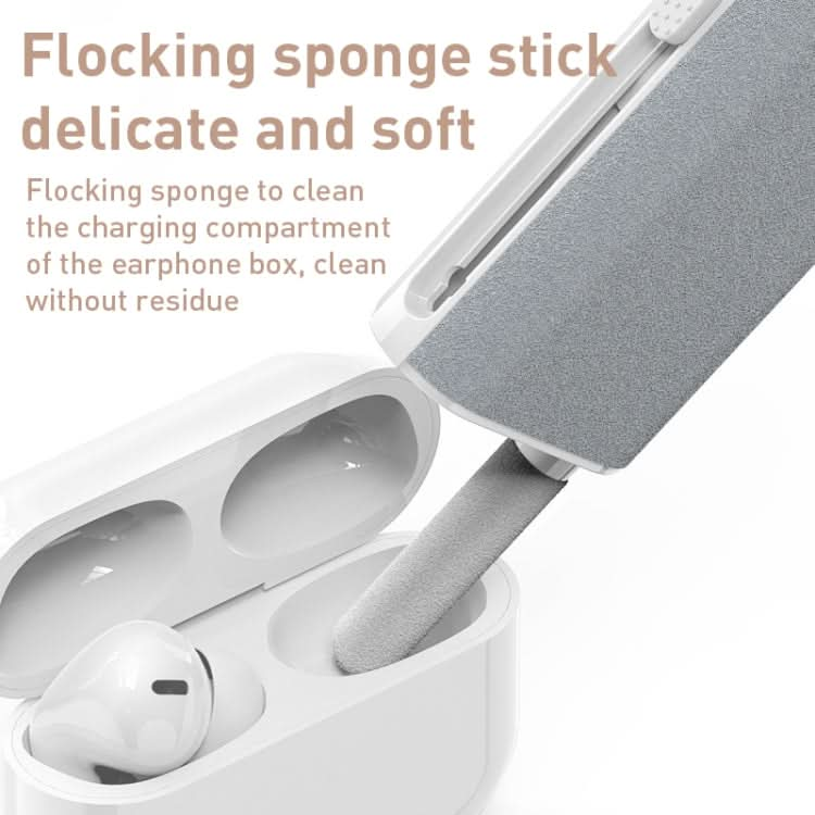 Q6 5 in 1 Wireless Earphone Charging Box Mobile Phone Screen Cleaning Kit