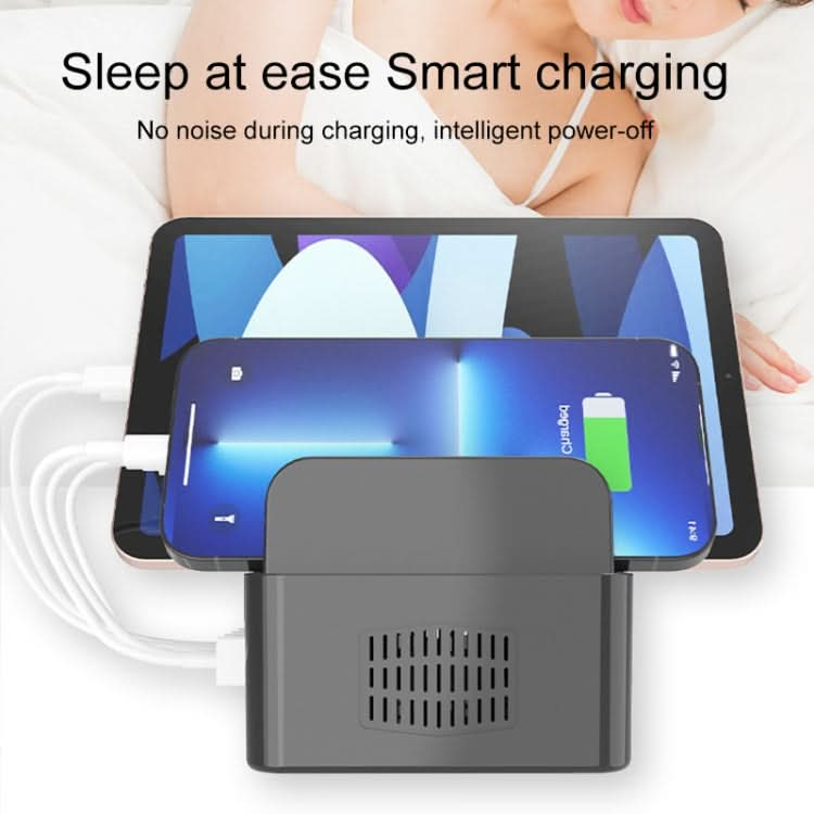 YFY-A52 100W 2.4A 7 x USB Ports Smart Charging Station with Phone & Tablet Stand