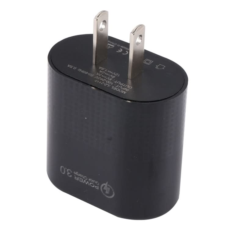 LZ-2117 18W QC3.0 3.1A USB Fast Charger, US Plug