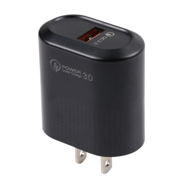 LZ-2117 18W QC3.0 3.1A USB Fast Charger, US Plug