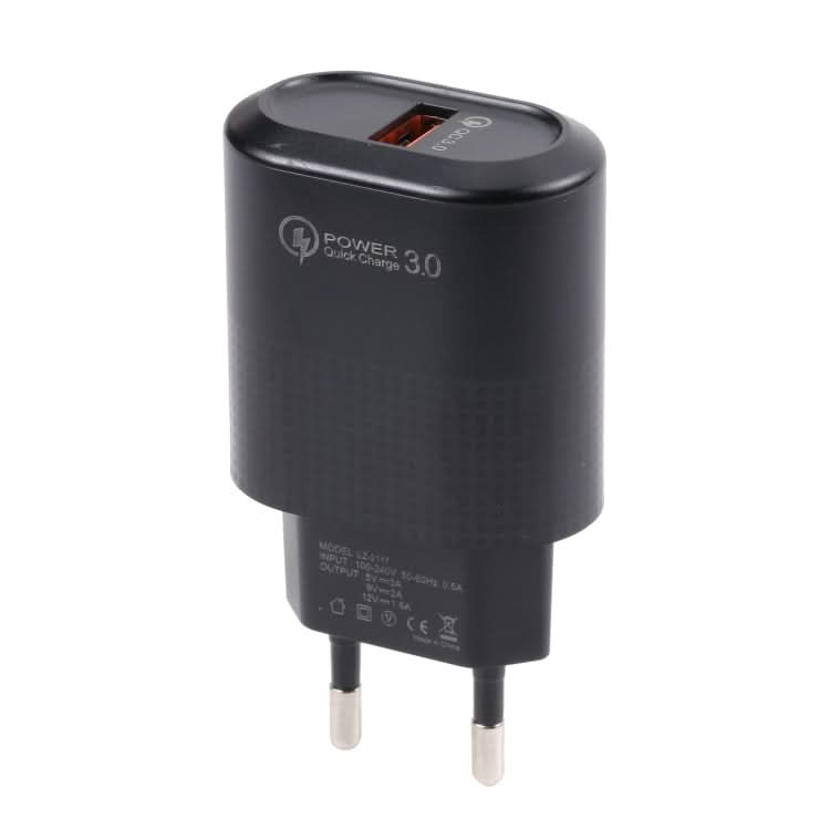 LZ-2117 18W QC3.0 3.1A USB Fast Charger, EU Plug