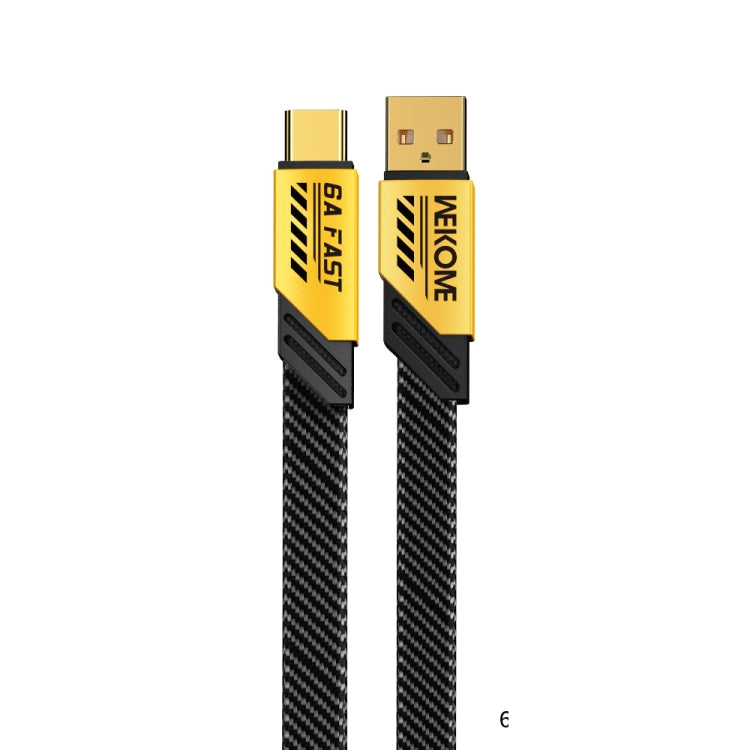 WK WDC-190a Mech Series 6A USB to USB-C/Type-C Fast Charge Data Cable, Length: 1m