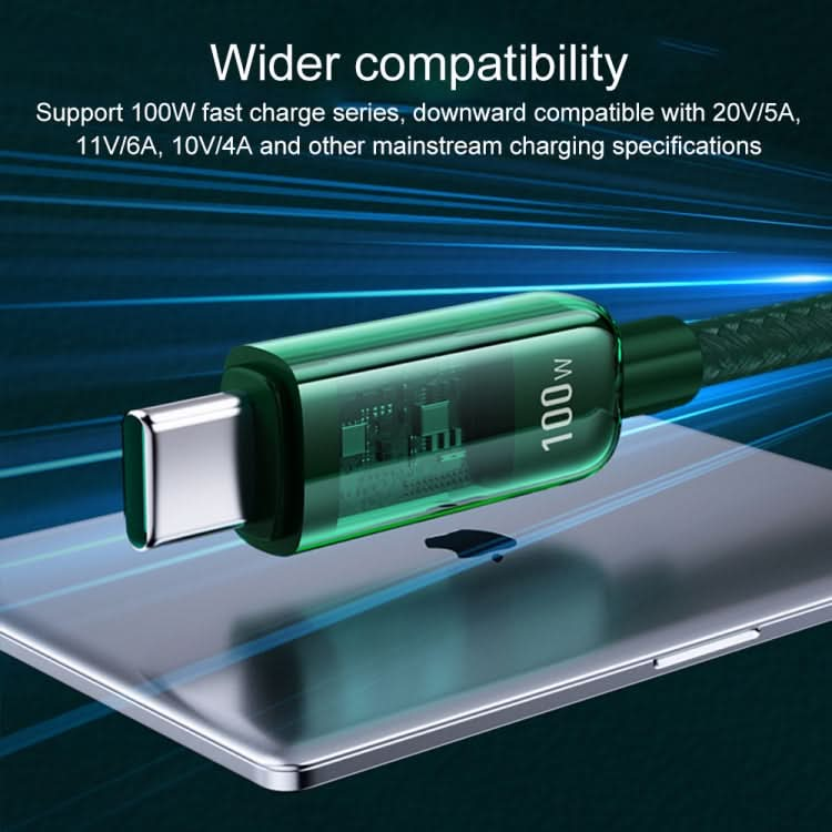 WK WDC-194 Pioneer Series 2 in 1 65W USB-C/Type-C to USB-C/Type-C+8 Pin Fast Charging Data Cable, Length: 1m