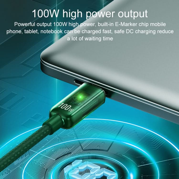 WK WDC-194 Pioneer Series 2 in 1 65W USB-C/Type-C to USB-C/Type-C+8 Pin Fast Charging Data Cable, Length: 1m