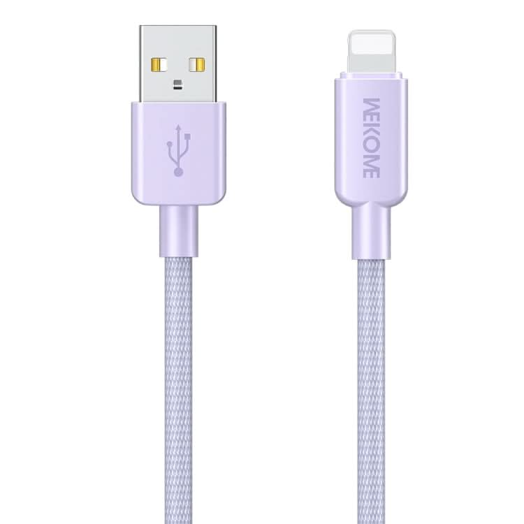 WEKOME WDC-03 Tidal Energy Series 2.4A USB to 8 Pin Braided Data Cable, Length: 1m