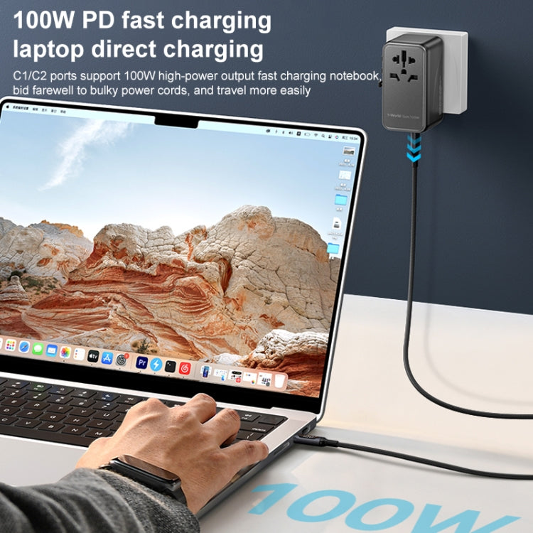 MOMAX UA10D 1-World GaN PD 100W Fast Charger Power Adapter My Store