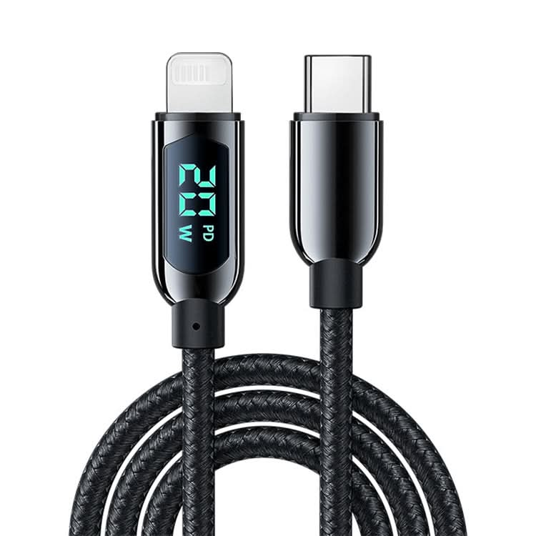 Mutural Li-CC001 1.2m PD20W Digital Display USB-C / Type-C to 8 Pin Charging Data Cable