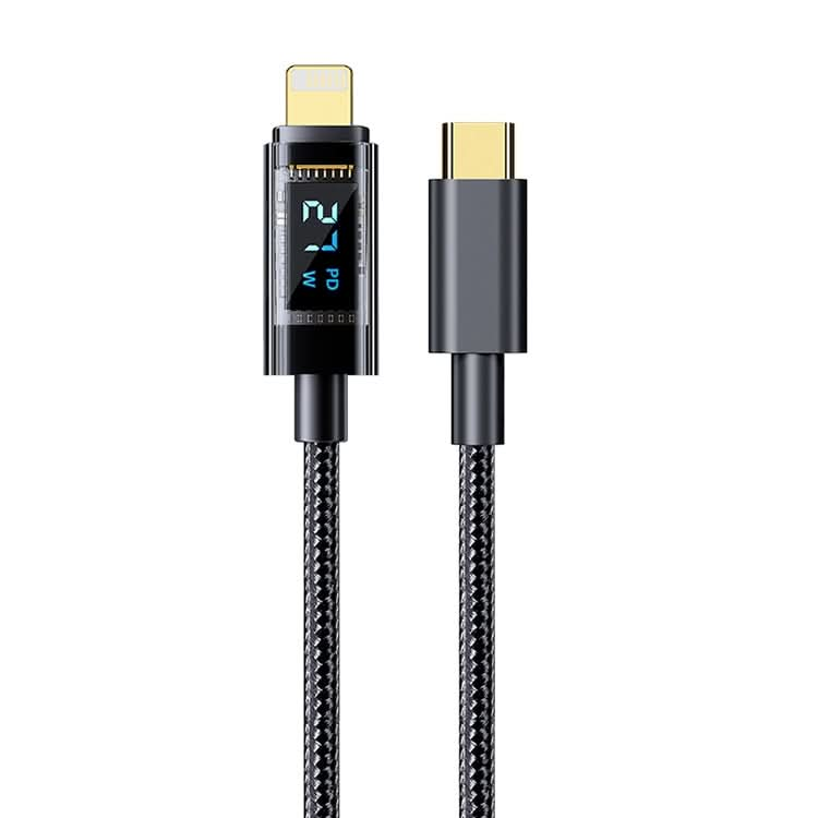 Mutural Li-CC005 1.2m PD20W Transparent Digital Display USB-C / Type-C to 8 Pin Charging Data Cable