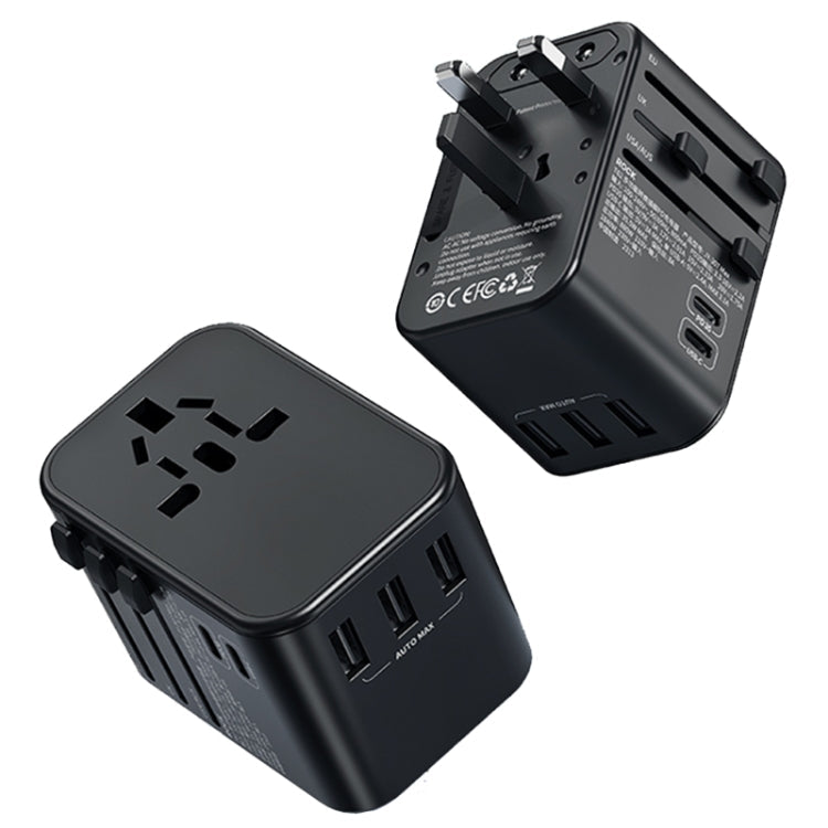 ROCK T62 35.5W Global Travel Multifunctional Plug PD Charger Power Adapter Reluova