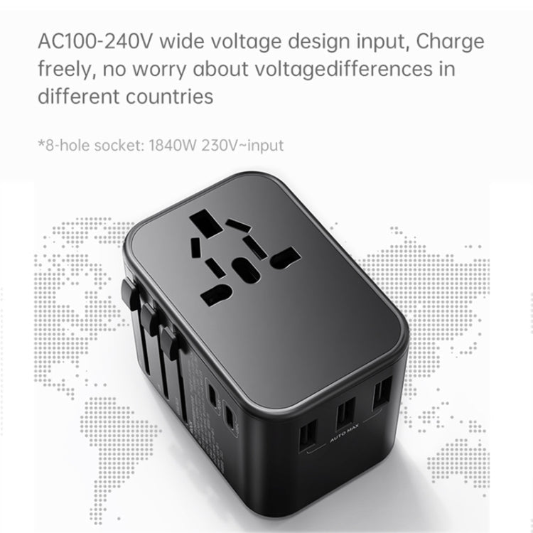 ROCK T62 35.5W Global Travel Multifunctional Plug PD Charger Power Adapter Reluova