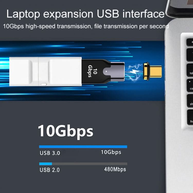 10 Gbps USB Female to USB-C/Type-C Male Magnetic Straight Charging Adapter