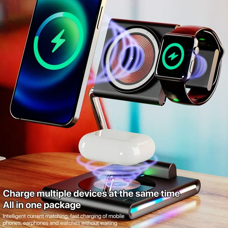 KTM8 15W 3 in 1 Portable Folding Magnetic Wireless Charger